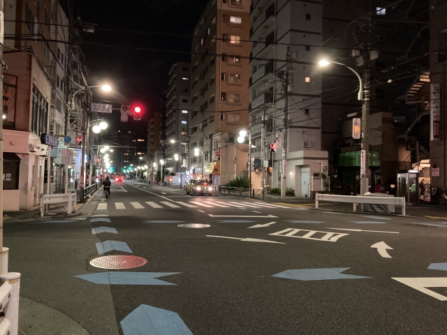 団子坂下にて不忍通り沿いを撮影